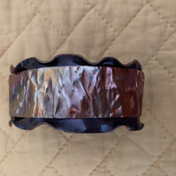 Set of Three Copper Tone Metal Cuff Bracelets - Picture 5 of 8